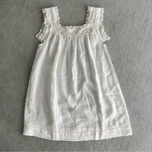 Doen Ivory Lace-Accent Mini Dress